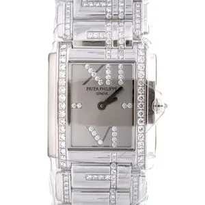 Patek Philippe Ladies Twenty-4 White Gold Diamonds front