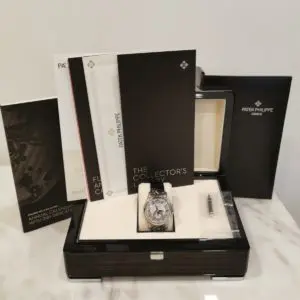 Patek Philippe 40mm “Grey Dial” Annual Calendar White Gold in box