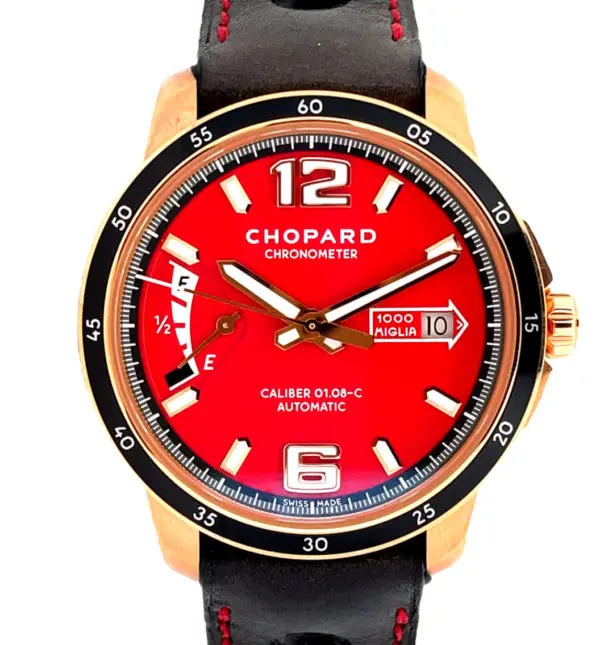 Chopard Mille Miglia GTS Power Control 43mm Rose Gold Red Dial Limited 100 Pcs front