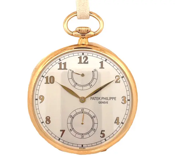 Patek Philippe 44mm Pocket Watch Lepine Power Reserve Yellow Gold