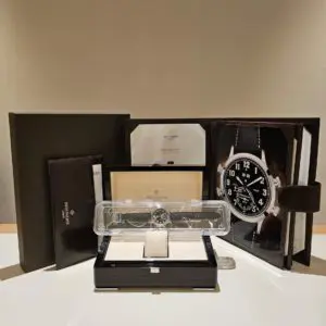 Patek Philippe 42.2mm Alarm Travel Time Platinum in box