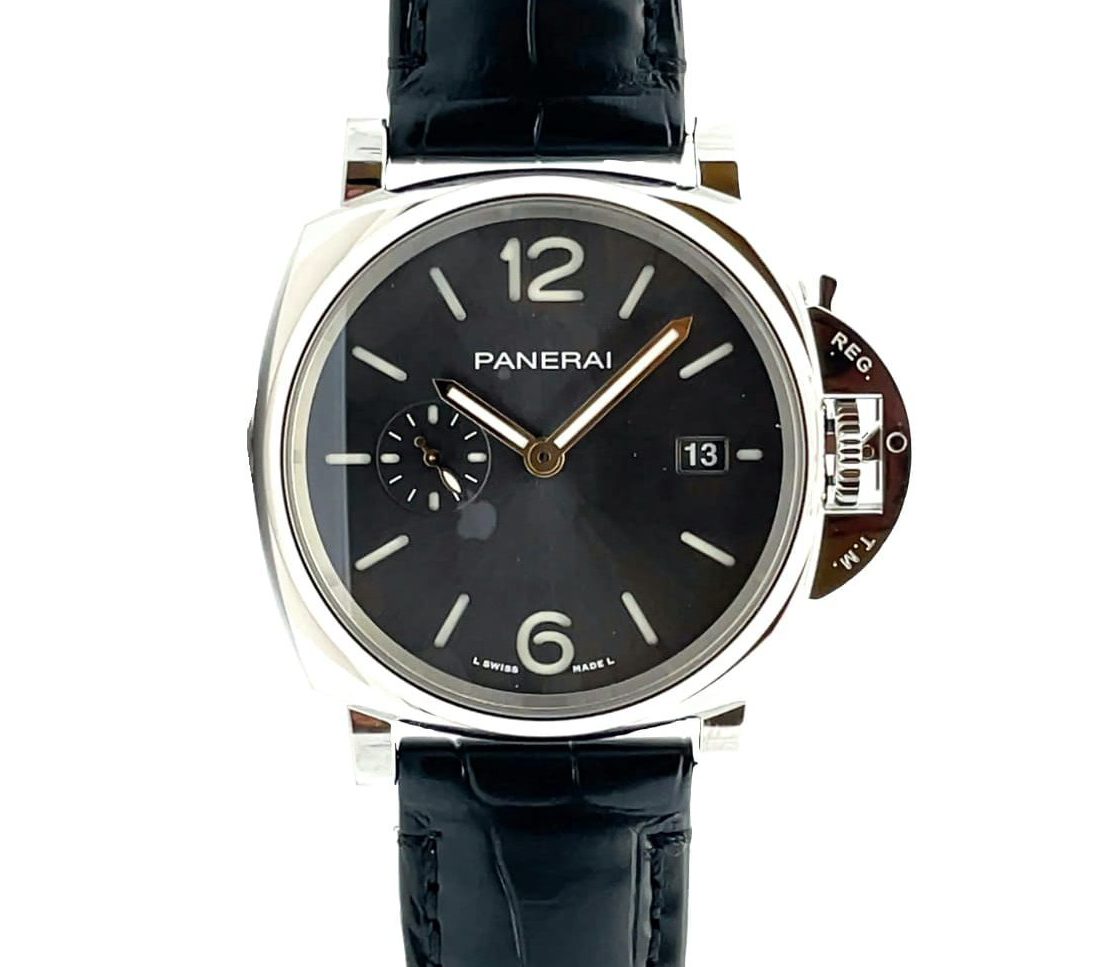 Panerai 42mm Luminor Due Grey Dial Steel J.PENDULUM