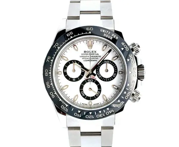 Rolex 40mm Cosmograph Daytona “White Panda” Steel front