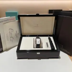 Patek Philippe 32.3 x 46.4 mm Gondolo “White Dial” 8 Days Day-Date Power Reserve White Gold in box