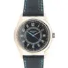 Patek Philippe 40mm Calatrava Blue “Carbon” Motif Date Sweep Seconds White Gold front