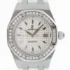 Audemars Piguet 33mm Ladies Royal Oak “Silver Dial” Diamond Bezel Steel front