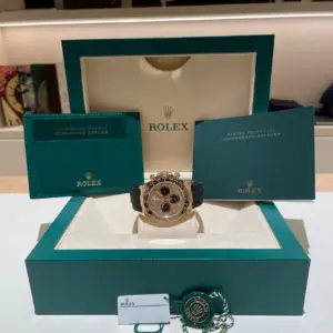 Rolex 40mm Cosmograph Daytona “YML” Oysterflex Golden & Black Dial Yellow Gold in box