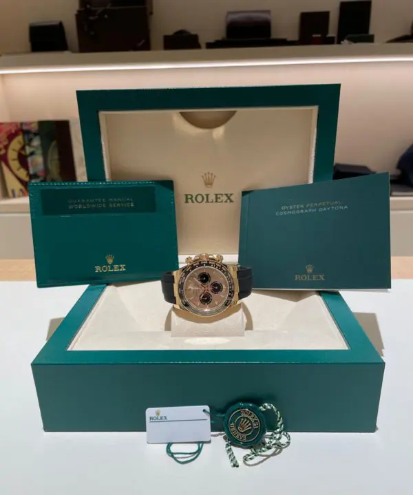 Rolex 40mm Cosmograph Daytona “YML” Oysterflex Golden & Black Dial Yellow Gold in box