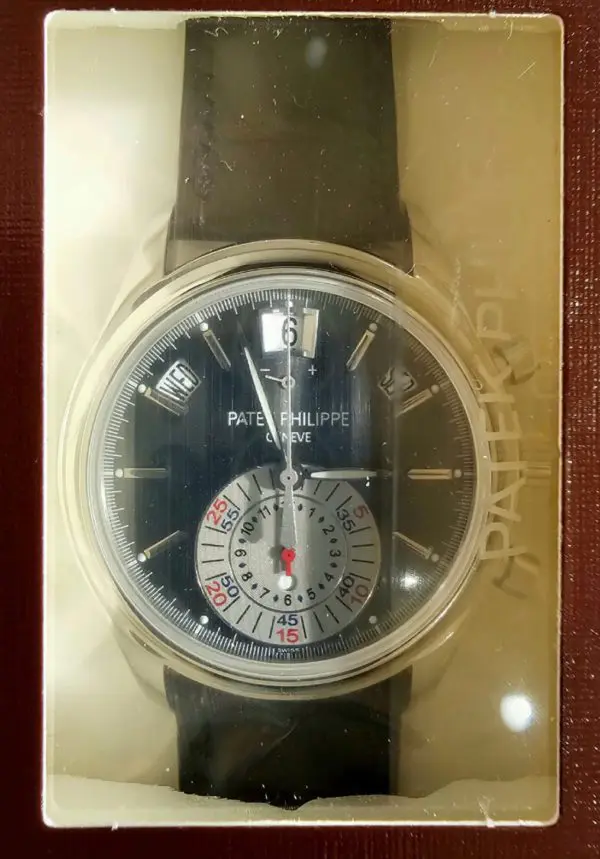 Patek Philippe 40.5mm “Double Sealed” “Grey Dial” Annual Calendar Chronograph Platinum 