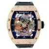 Richard Mille 42.7 x 50mm “Jackie Chan” Sapphire Dragon Tourbillon Snow-Set Rose Gold front