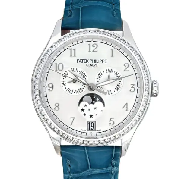 Patek Philippe 38mm Annual Calendar Moon Phases White Gold front