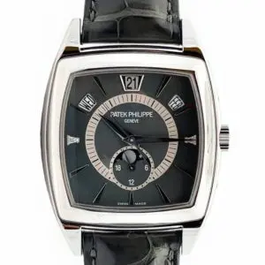 Patek Philippe 38mm Gondolo Calendar Moonphase Platinum front