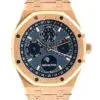 Audemars Piguet 41mm “Blue Dial” Royal Oak Perpetual Calendar Rose Gold front