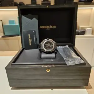 Audemars Piguet Royal Oak 43mm Concept Split Second Chronograph Titanium GMT Large Date in box