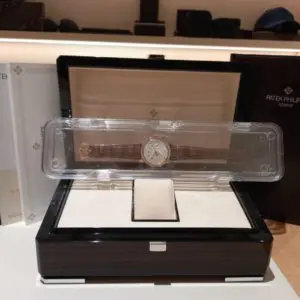 Patek Philippe 38mm Ladies Chronograph Rose Gold Diamond Bezel in box