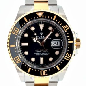 Rolex 43mm Sea-Dweller “Black Dial” Two-Tone Oystersteel and Yellow Gold front