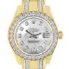 Rolex 29mm Lady-Datejust Pearlmaster MOP Diamond Dial & Diamond Bezel Yellow Gold front