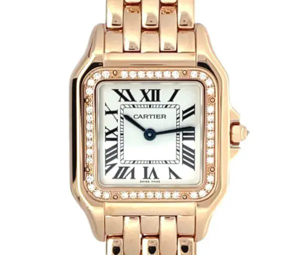 Cartier Ladies 27 x 36mm Panthere De Cartier Medium Model Rose Gold front