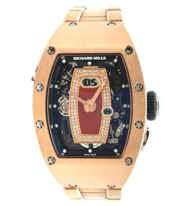 Richard Mille Ladies 52.20 x 34.40mm Oversize Date Full Rose Gold Bracelet