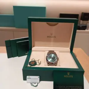 Rolex 41mm Oyster Perpetual Datejust Green Dial Oystersteel in box