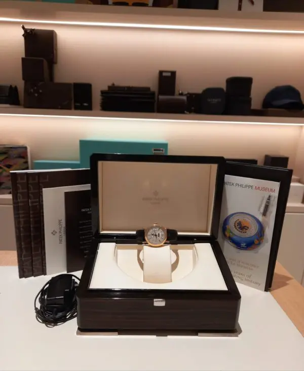 Patek Philippe 38mm Perpetual MoonPhase Retrograde Rose Gold in box