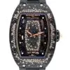 Richard Mille Ladies 45.66 x 31.4mm “Starry Night” Full Bracelet Carbon TPT Diamond Inlay Rose Gold front