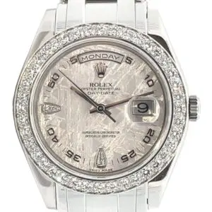 Rolex Day-Date 39mm Masterpiece Meteorite Diamond Dial with Diamond Bezel Platinum