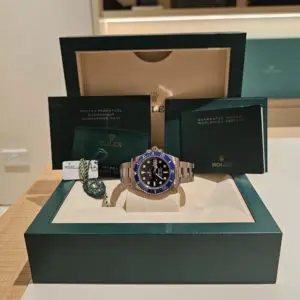 Rolex 41mm Submariner Date “Cookie Monster” Blue Bezel Black Dial White Gold