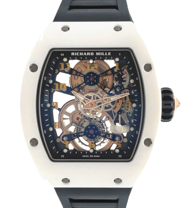 Richard Mille 48.15 x 40.1mm Limited 30pcs Manual Winding Tourbillon Chronograph White Quartz TPT front